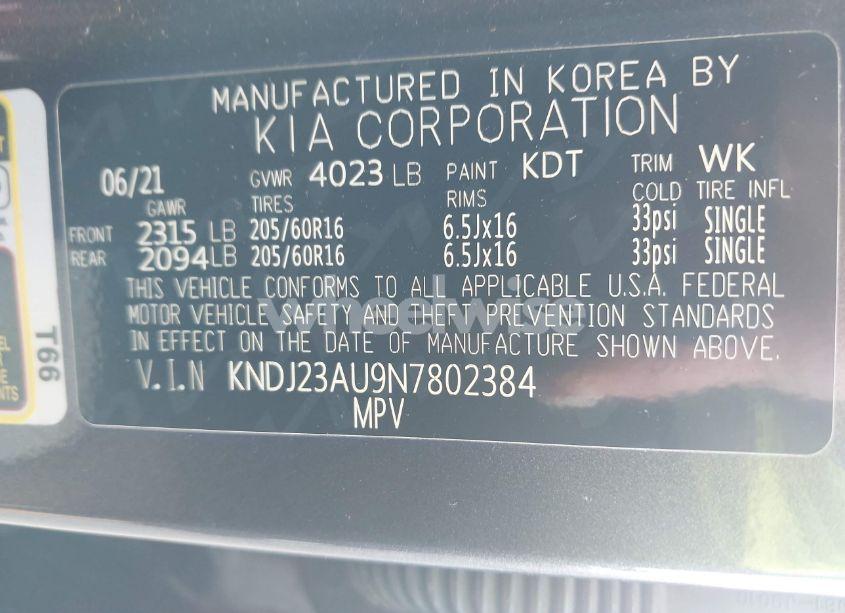 Photo 9 of 2022 Kia Soul LX (VIN KNDJ23AU9N7802384)