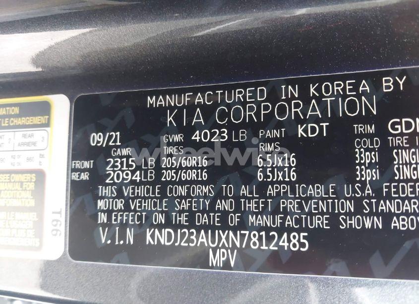 Photo 9 of 2022 Kia Soul LX (VIN KNDJ23AUXN7812485)