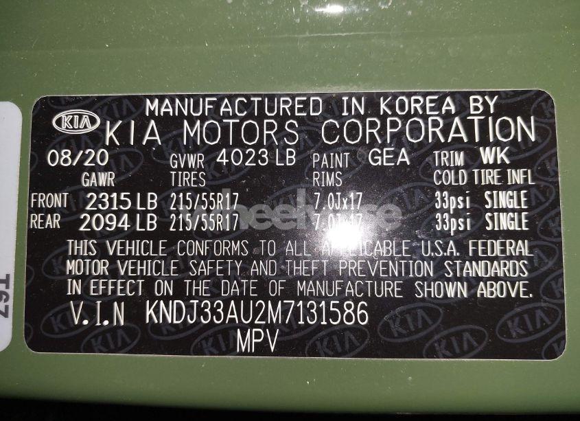 Photo 9 of 2021 Kia Soul EX (VIN KNDJ33AU2M7131586)