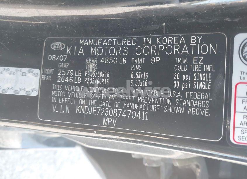 Photo 9 of 2008 Kia Sportage EX V6 (VIN KNDJE723087470411)