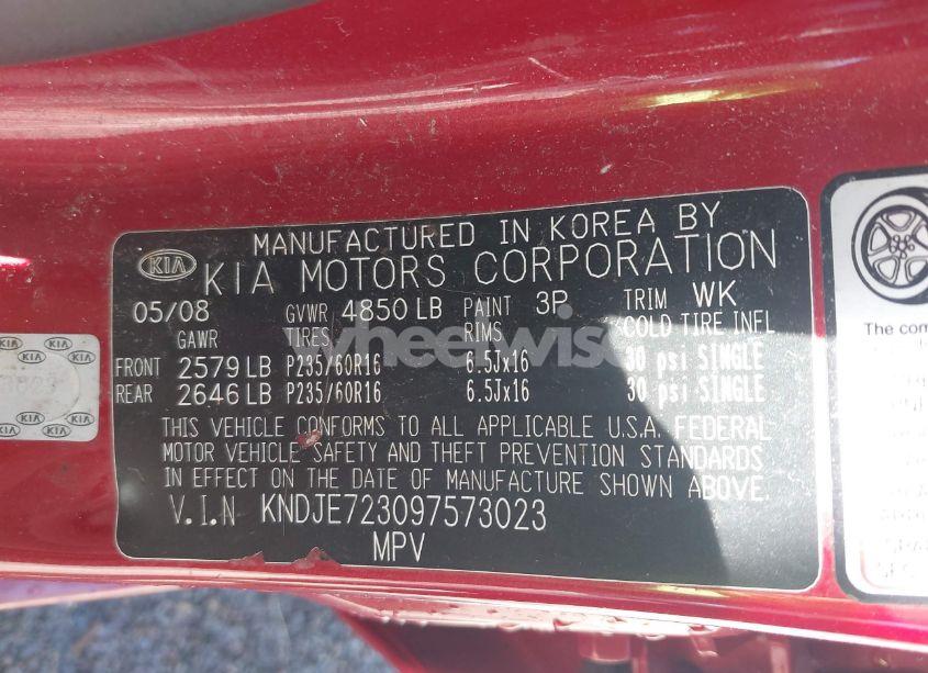 Photo 9 of 2009 Kia Sportage LX V6 (VIN KNDJE723097573023)