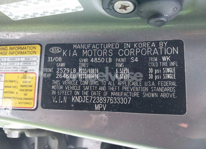 Photo 9 of 2009 Kia Sportage EX V6 (VIN KNDJE723897633307)