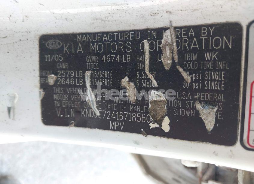 Photo 9 of 2006 Kia Sportage LX (VIN KNDJE724167185609)