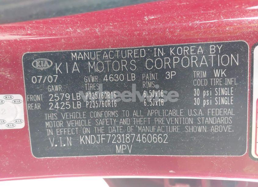 Photo 9 of 2008 Kia Sportage LX V6 (VIN KNDJF723187460662)