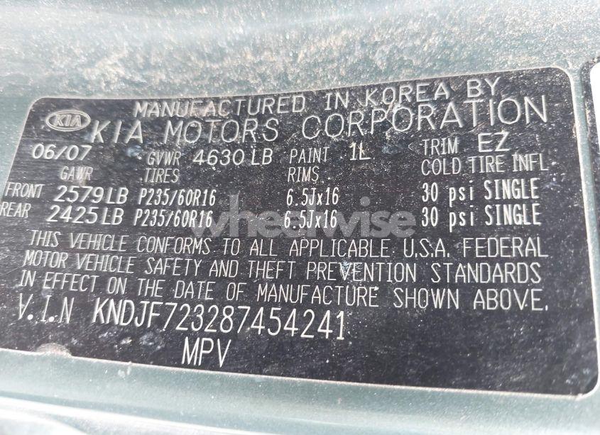 Photo 9 of 2008 Kia Sportage EX V6 (VIN KNDJF723287454241)