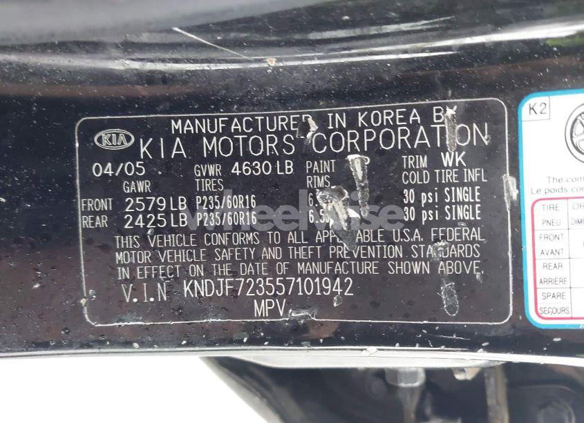 Photo 9 of 2005 Kia Sportage EX V6/LX V6 (VIN KNDJF723557101942)