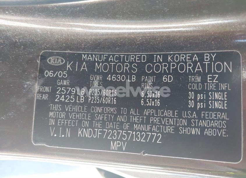 Photo 9 of 2005 Kia Sportage EX V6/LX V6 (VIN KNDJF723757132772)