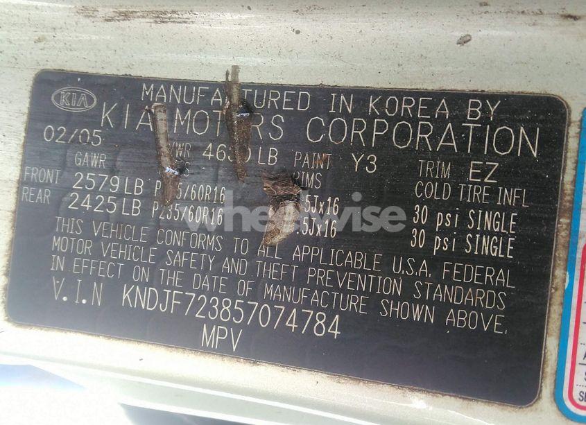 Photo 9 of 2005 Kia Sportage EX V6/LX V6 (VIN KNDJF723857074784)