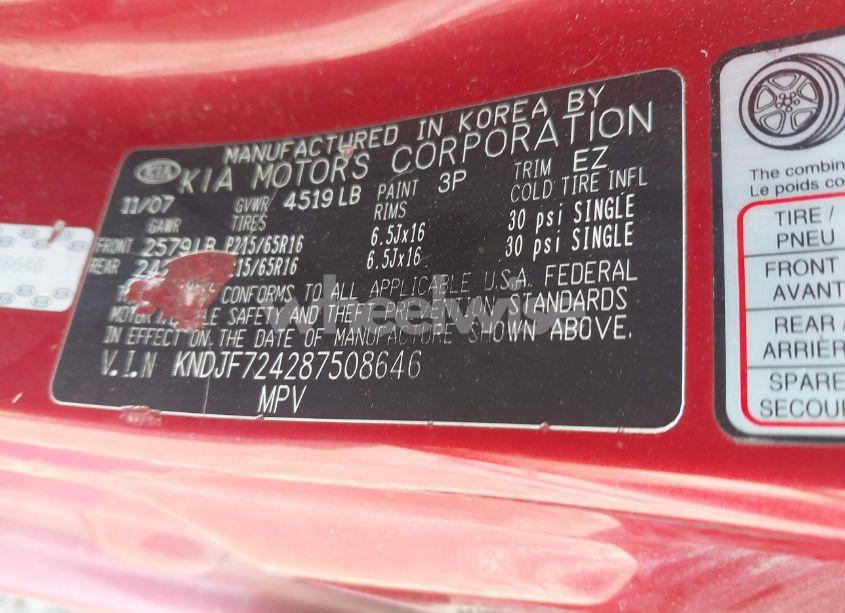 Photo 9 of 2008 Kia Sportage LX (VIN KNDJF724287508646)