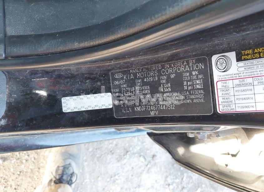 Photo 9 of 2007 Kia Sportage LX (VIN KNDJF724677447512)