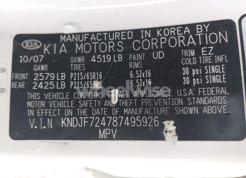 Photo 9 of 2008 Kia Sportage LX (VIN KNDJF724787495926)