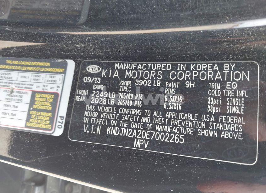 Photo 9 of 2014 Kia Soul (VIN KNDJN2A20E7002265)