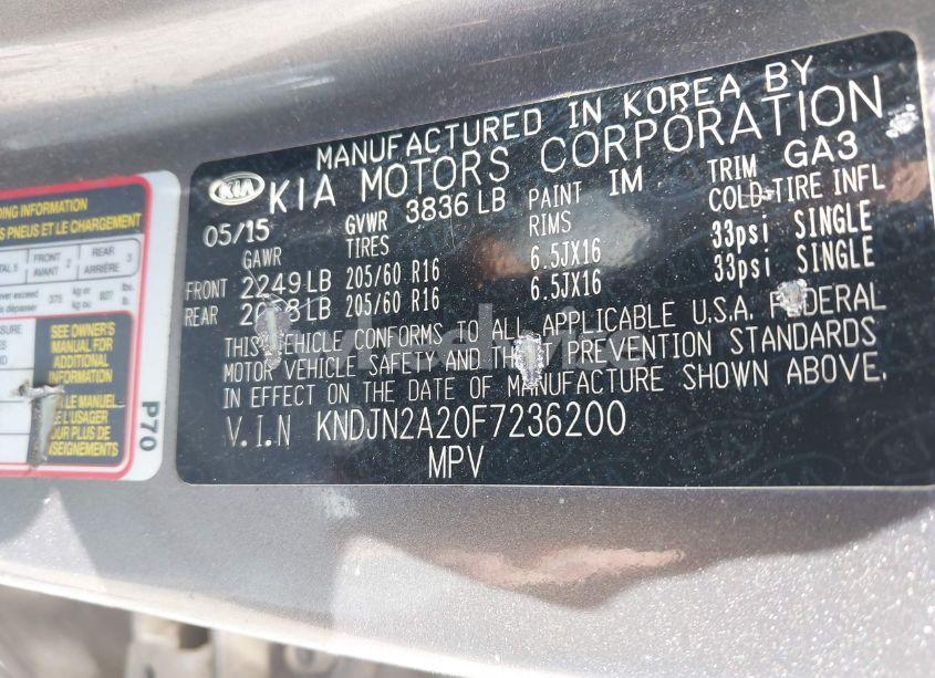 Photo 9 of 2015 Kia Soul (VIN KNDJN2A20F7236200)