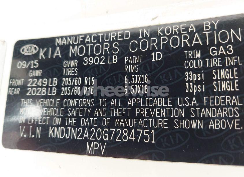 Photo 9 of 2016 Kia Soul (VIN KNDJN2A20G7284751)