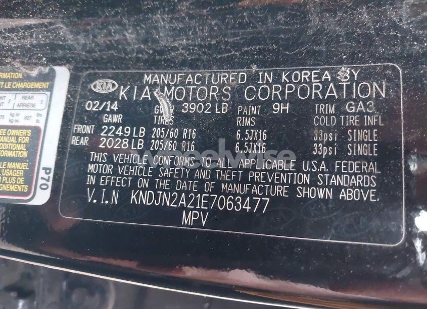 Photo 9 of 2014 Kia Soul (VIN KNDJN2A21E7063477)