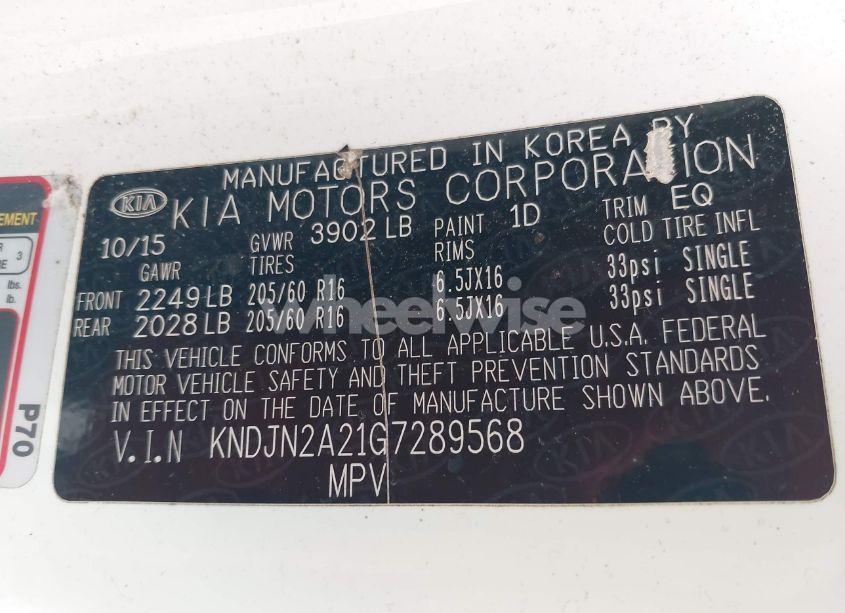 Photo 9 of 2016 Kia Soul (VIN KNDJN2A21G7289568)