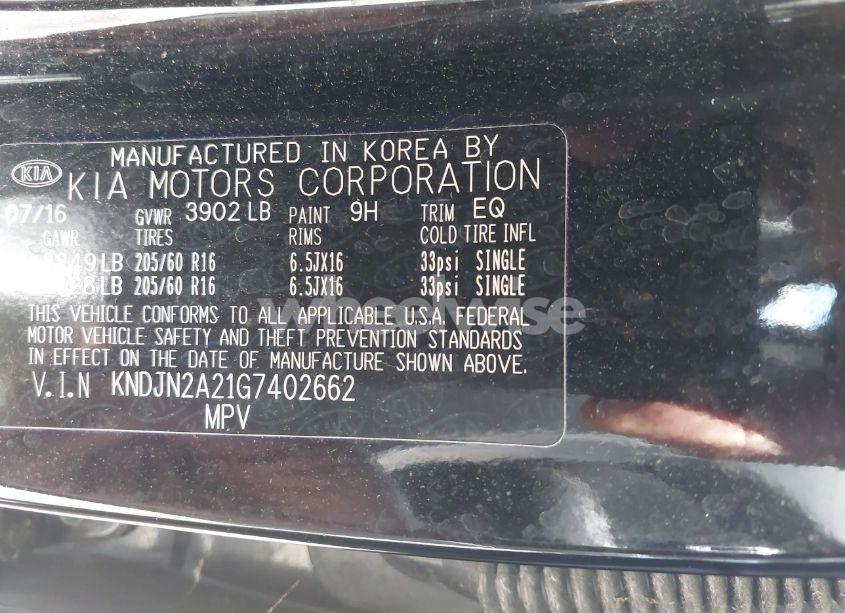 Photo 9 of 2016 Kia Soul (VIN KNDJN2A21G7402662)