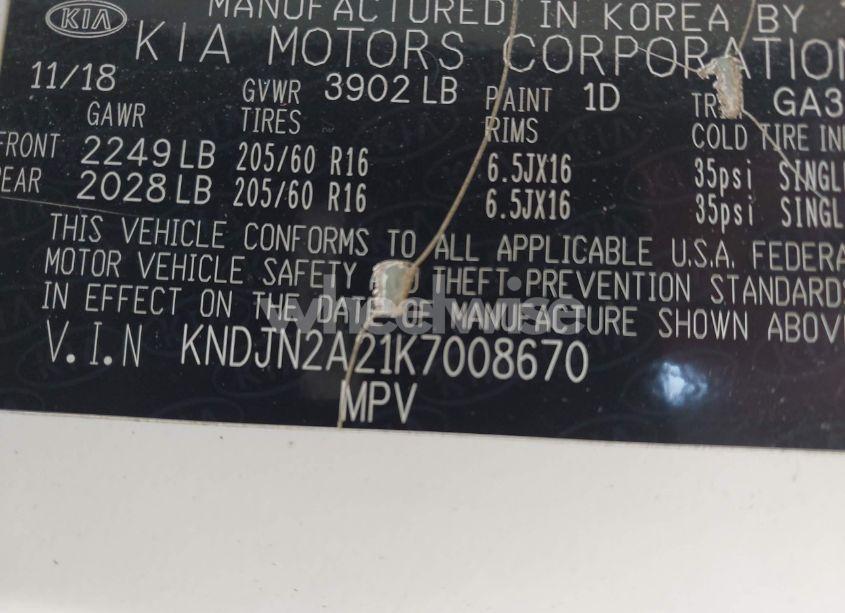 Photo 9 of 2019 Kia Soul (VIN KNDJN2A21K7008670)