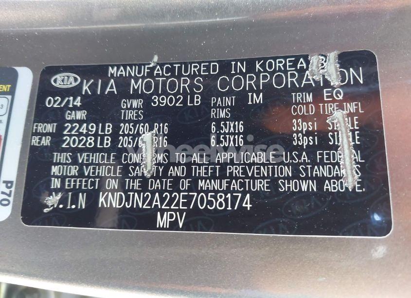 Photo 9 of 2014 Kia Soul (VIN KNDJN2A22E7058174)