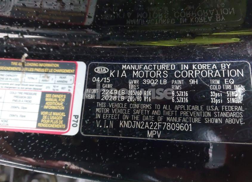 Photo 9 of 2015 Kia Soul (VIN KNDJN2A22F7809601)