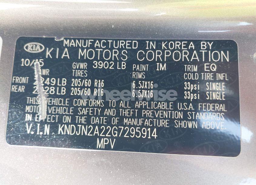 Photo 9 of 2016 Kia Soul ! (VIN KNDJN2A22G7295914)