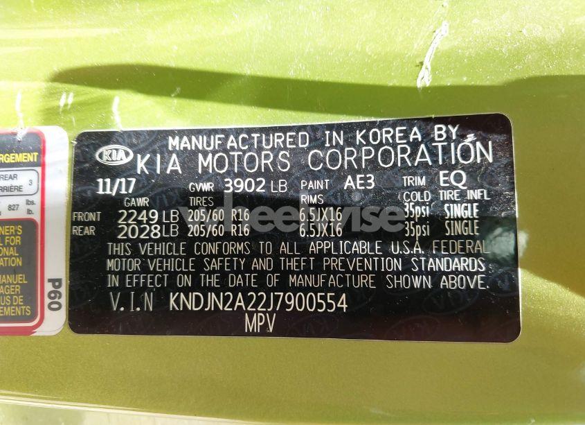 Photo 9 of 2018 Kia Soul (VIN KNDJN2A22J7900554)