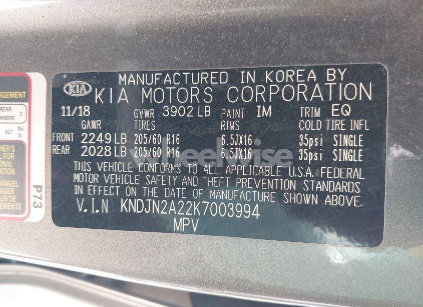 Photo 9 of 2019 Kia Soul (VIN KNDJN2A22K7003994)