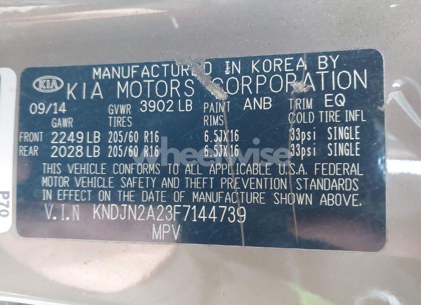 Photo 9 of 2015 Kia Soul (VIN KNDJN2A23F7144739)