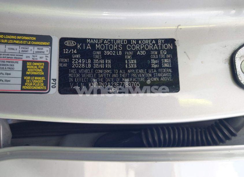 Photo 9 of 2015 Kia Soul (VIN KNDJN2A23F7783705)