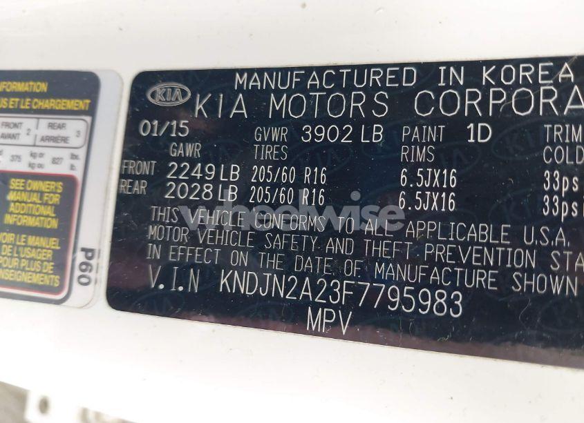 Photo 9 of 2015 Kia Soul (VIN KNDJN2A23F7795983)