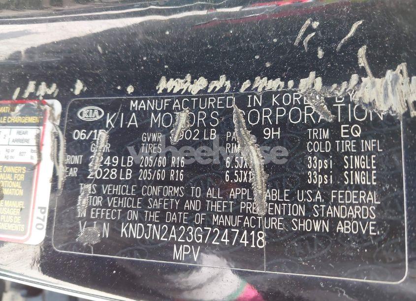 Photo 9 of 2016 Kia Soul (VIN KNDJN2A23G7247418)