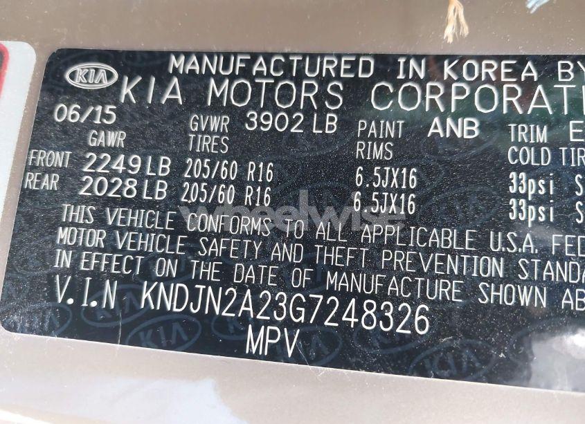 Photo 9 of 2016 Kia Soul (VIN KNDJN2A23G7248326)