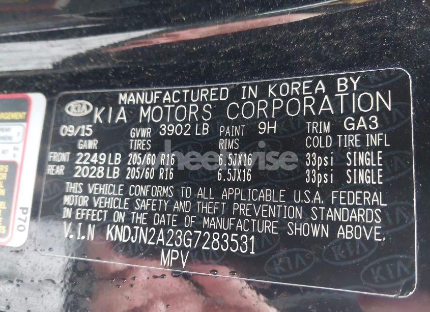 Photo 9 of 2016 Kia Soul (VIN KNDJN2A23G7283531)