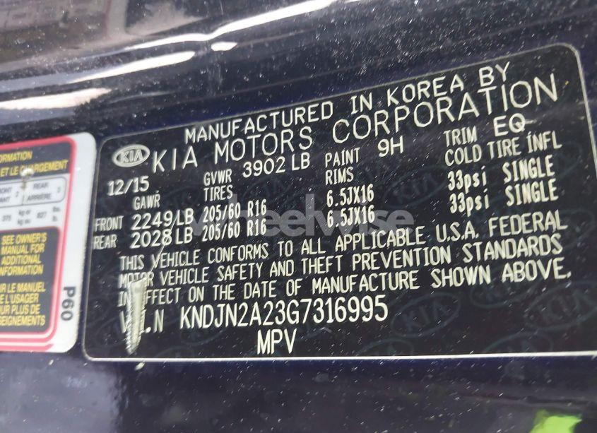 Photo 9 of 2016 Kia Soul (VIN KNDJN2A23G7316995)