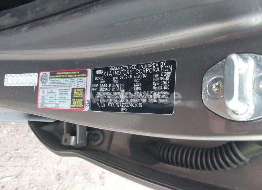 Photo 9 of 2016 Kia Soul (VIN KNDJN2A23G7403019)