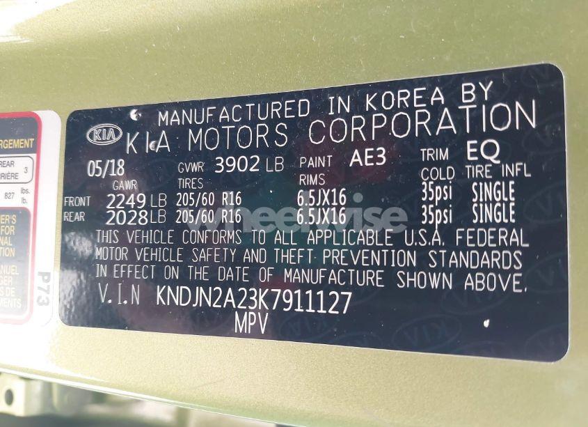 Photo 9 of 2019 Kia Soul (VIN KNDJN2A23K7911127)