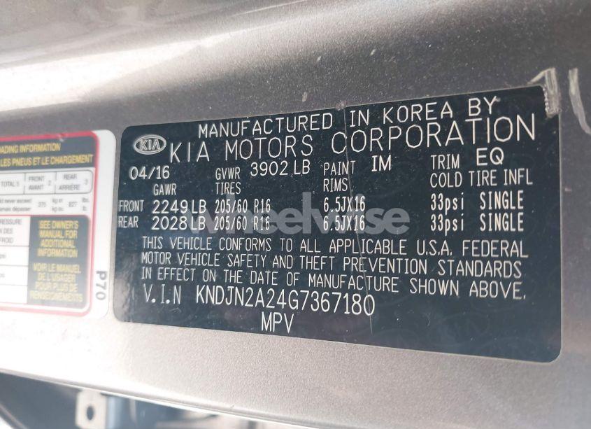 Photo 9 of 2016 Kia Soul (VIN KNDJN2A24G7367180)