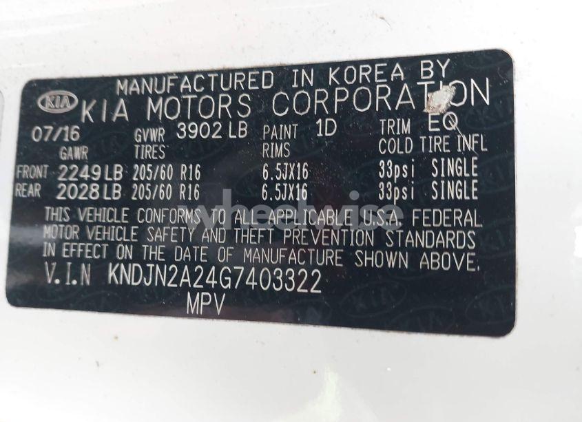 Photo 9 of 2016 Kia Soul ! (VIN KNDJN2A24G7403322)