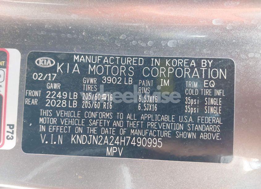 Photo 9 of 2017 Kia Soul (VIN KNDJN2A24H7490995)