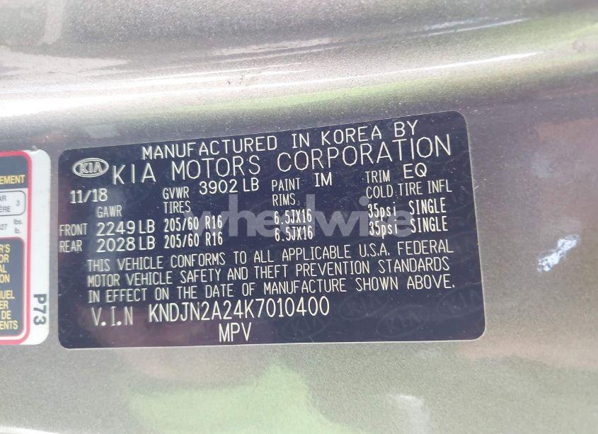 Photo 9 of 2019 Kia Soul (VIN KNDJN2A24K7010400)