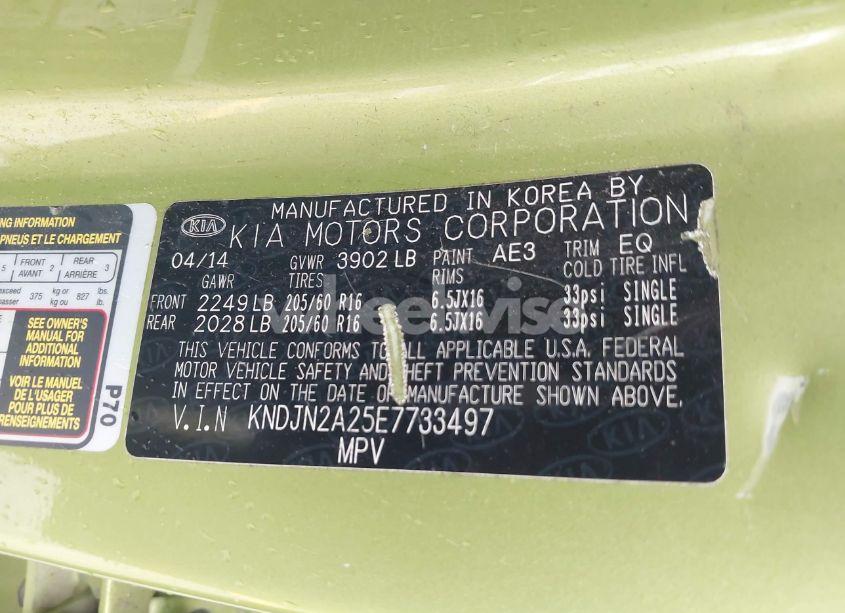 Photo 9 of 2014 Kia Soul (VIN KNDJN2A25E7733497)