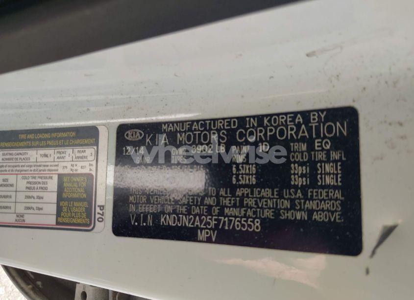 Photo 9 of 2015 Kia Soul (VIN KNDJN2A25F7176558)