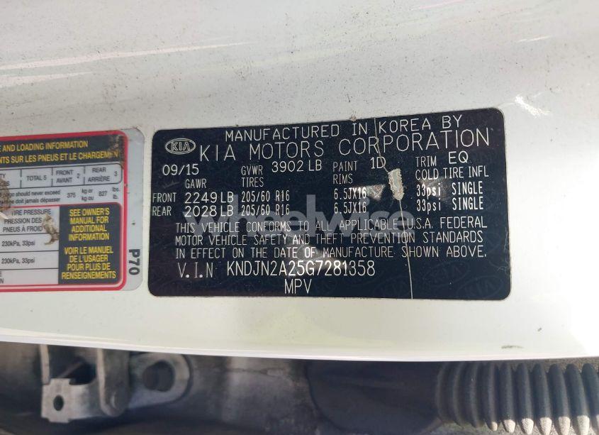 Photo 9 of 2016 Kia Soul (VIN KNDJN2A25G7281358)