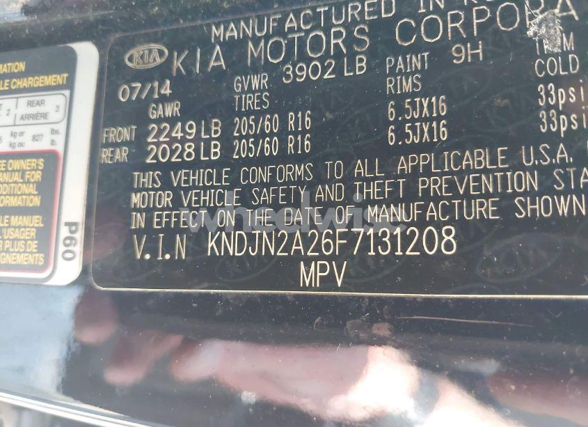 Photo 9 of 2015 Kia Soul (VIN KNDJN2A26F7131208)