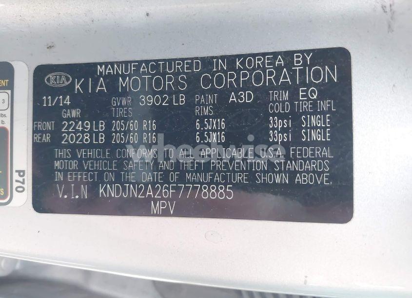 Photo 9 of 2015 Kia Soul (VIN KNDJN2A26F7778885)