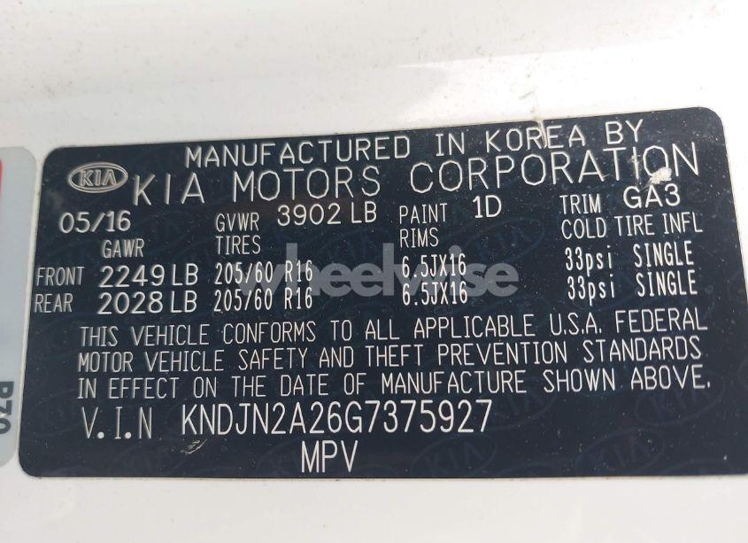 Photo 9 of 2016 Kia Soul (VIN KNDJN2A26G7375927)