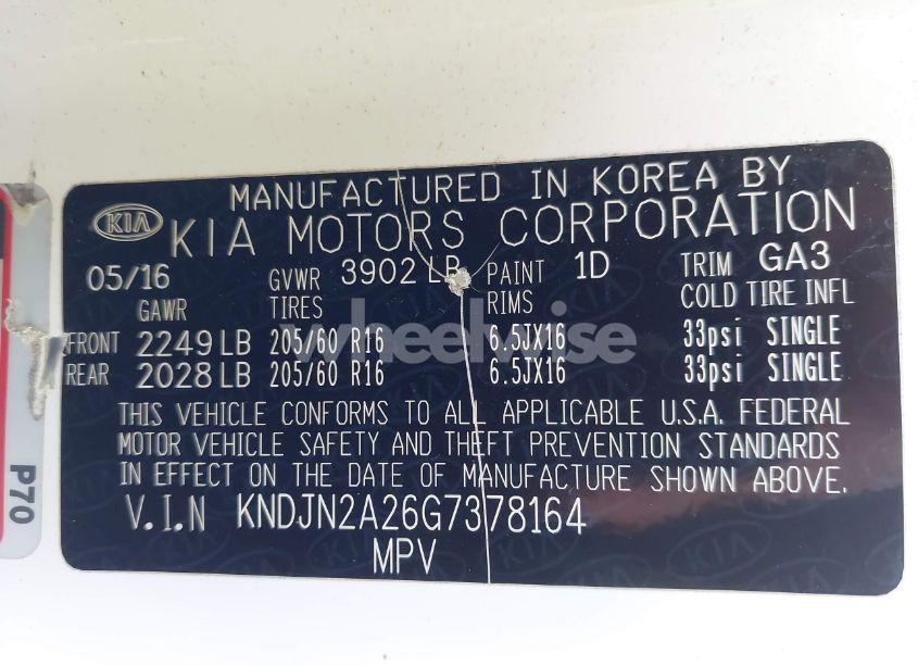 Photo 9 of 2016 Kia Soul (VIN KNDJN2A26G7378164)