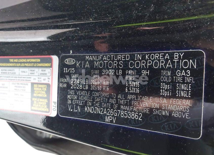 Photo 9 of 2016 Kia Soul (VIN KNDJN2A26G7853862)