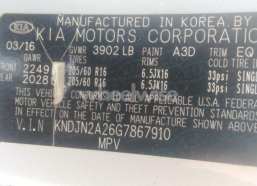 Photo 9 of 2016 Kia Soul (VIN KNDJN2A26G7867910)