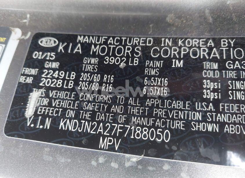 Photo 9 of 2015 Kia Soul (VIN KNDJN2A27F7188050)